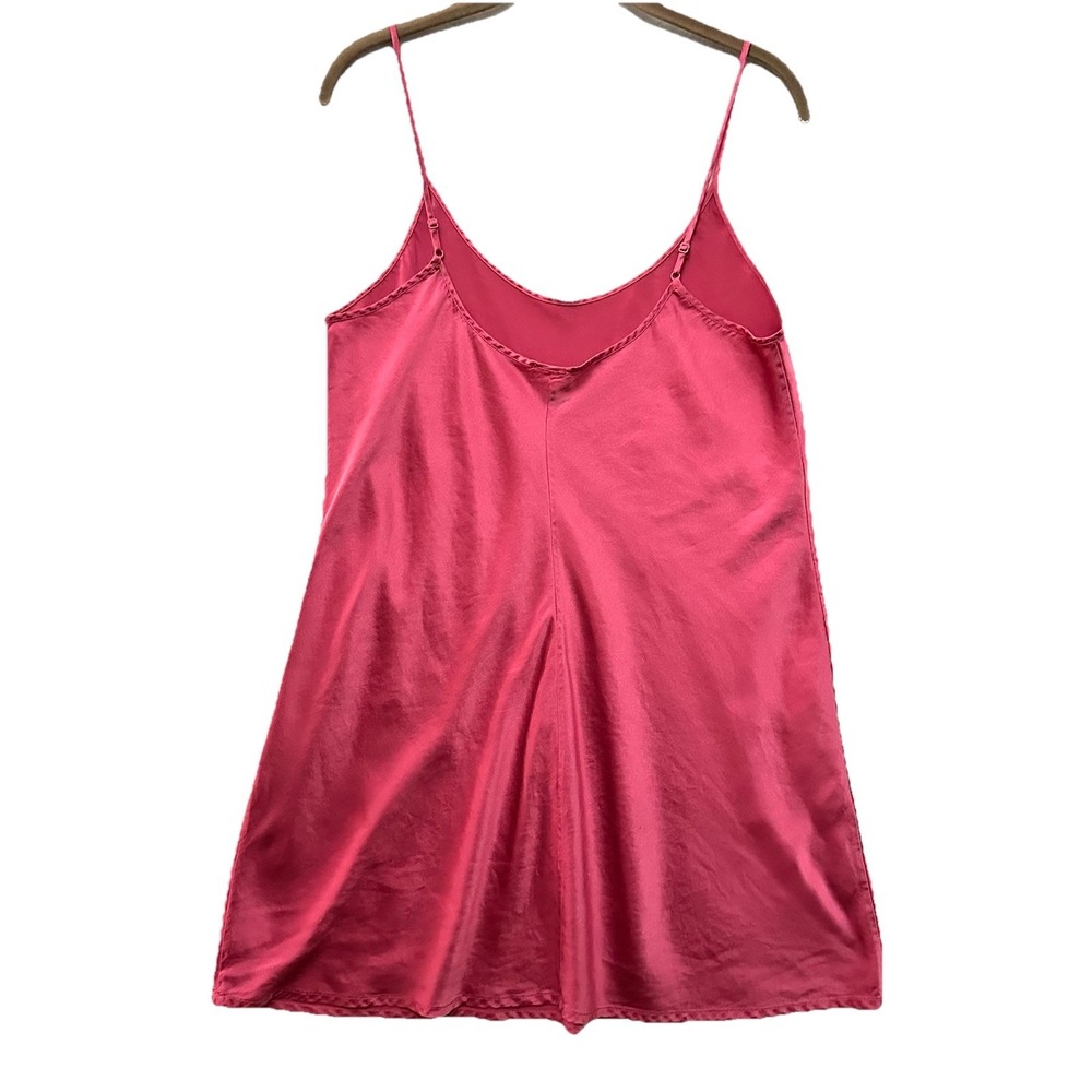 La Perla Large L Silk Nightgown Babydoll Slip Dress Chemise Pink Raspberry - Picture 6 of 12